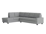 Maston Gray 2-Piece Reversible Sectional with Drop-Down Cup Holders by Homelegance at Eve Furniture