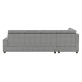 Maston Gray 2-Piece Reversible Sectional with Drop-Down Cup Holders by Homelegance at Eve Furniture