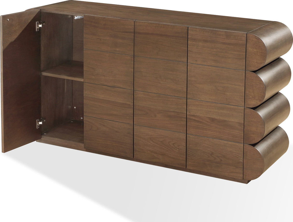 Mataranka Bistre Four Door Walnut Sideboard by Modus Furniture at Eve Furniture