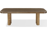 Mataranka Bistre/Brushed Golden Rectangular Dining Table by Modus Furniture at Eve Furniture