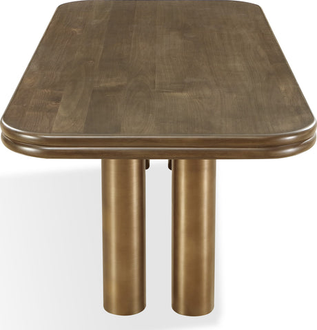 Mataranka Bistre/Brushed Golden Rectangular Dining Table by Modus Furniture at Eve Furniture
