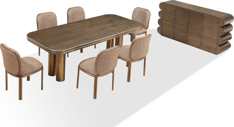 Mataranka Bistre/Brushed Golden Rectangular Dining Table by Modus Furniture at Eve Furniture