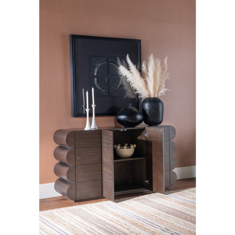 Mataranka Four Door Walnut Sideboard in Bistre by Modus Furniture at Eve Furniture