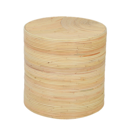 Matea Natural Rattan Arch Side Table by TOV Furniture at Eve Furniture