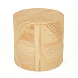 Matea Natural Rattan Cross Side Table by TOV Furniture at Eve Furniture