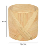 Matea Natural Rattan Cross Side Table by TOV Furniture at Eve Furniture