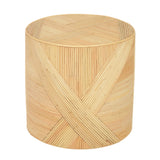 Matea Natural Rattan Cross Side Table by TOV Furniture at Eve Furniture