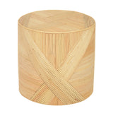 Matea Natural Rattan Cross Side Table by TOV Furniture at Eve Furniture