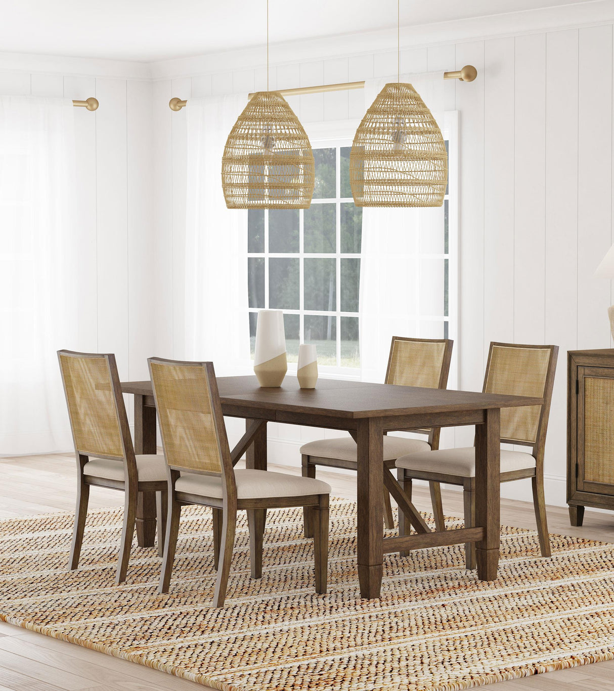 Matisse Brown 5-Piece Rectangular Dining Set