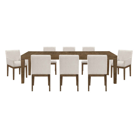 Matisse Brown 102" Extendable Dining Room Set by Homelegance at Eve Furniture