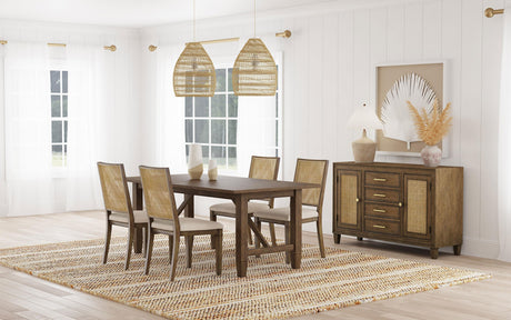 Matisse Brown 4-drawer Dining Sideboard Buffet Cabinet with Rattan Cabinet Doors by Coaster at Eve Furniture