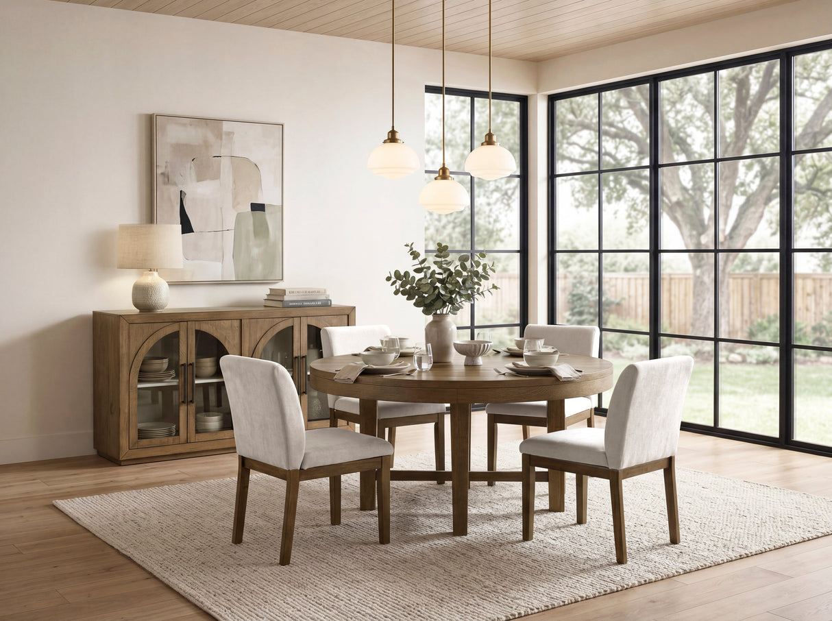 Matisse Brown 60-inch Round Dining Table by Homelegance at Eve Furniture