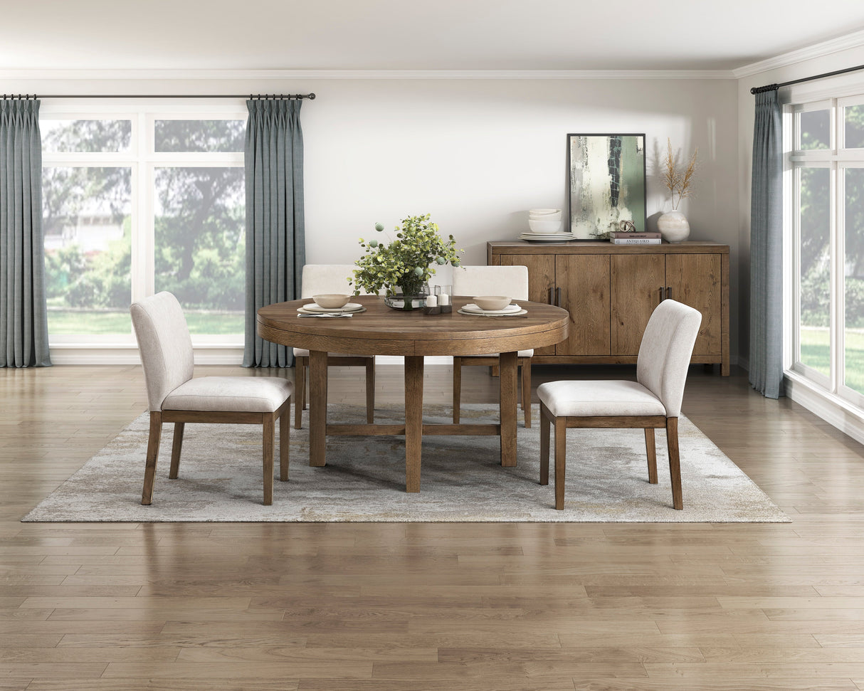 Matisse Brown 60-inch Round Dining Table by Homelegance at Eve Furniture