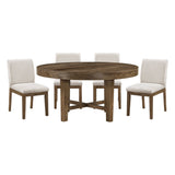 Matisse Brown 60" Round Dining Room Set by Homelegance at Eve Furniture
