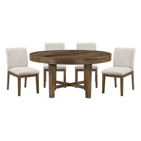Matisse Brown 60" Round Dining Room Set by Homelegance at Eve Furniture