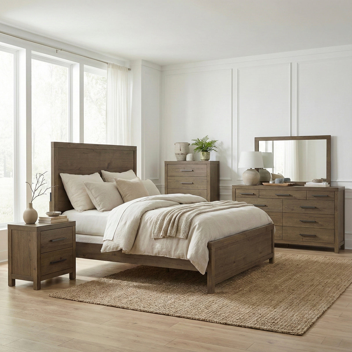 Matisse Brown California King Panel Bed by Homelegance at Eve Furniture