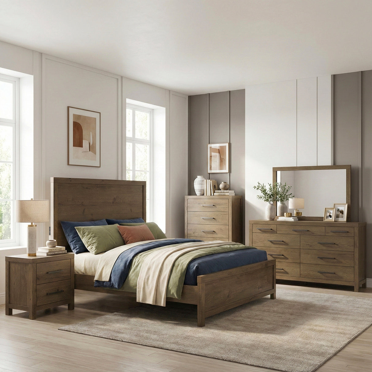Matisse Brown California King Panel Bed by Homelegance at Eve Furniture