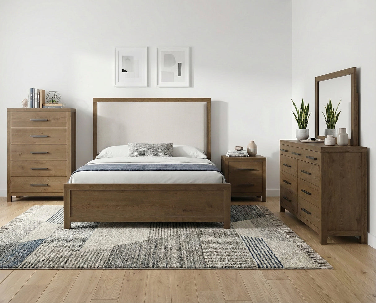 Matisse Brown Queen Panel Bed by Homelegance at Eve Furniture
