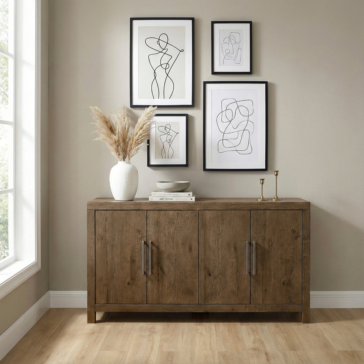 Matisse Brown Server by Homelegance at Eve Furniture