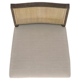 Matisse Woven Rattan Back Dining Side Chair with Upholstered Seat Brown by Coaster at Eve Furniture