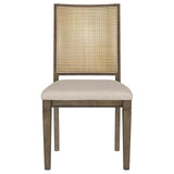 Matisse Woven Rattan Back Dining Side Chair with Upholstered Seat Brown by Coaster at Eve Furniture