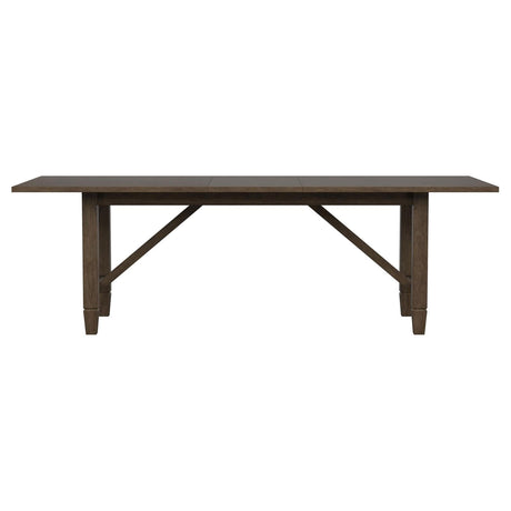 Matisse Brown Rectangular Dining Table with 18" Removable Extension Leaf by Coaster at Eve Furniture