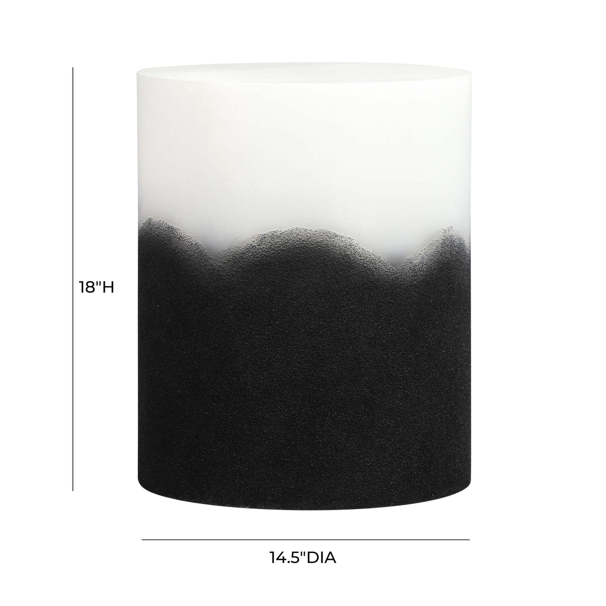 Matra Black and White Side Table by TOV Furniture at Eve Furniture