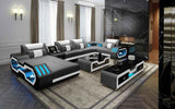 Matrix (Black/White) Italian Leather Sectional by New Era Innovations at Eve Furniture