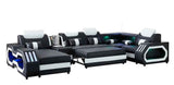 Matrix (Black/White) Italian Leather Sectional by New Era Innovations at Eve Furniture