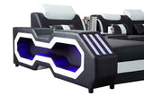 Matrix (Black/White) Italian Leather Sectional by New Era Innovations at Eve Furniture