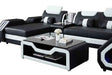 Matrix (Black/White) Italian Leather Sectional by New Era Innovations at Eve Furniture