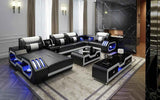 Matrix (Black/White) Italian Leather Sectional by New Era Innovations at Eve Furniture