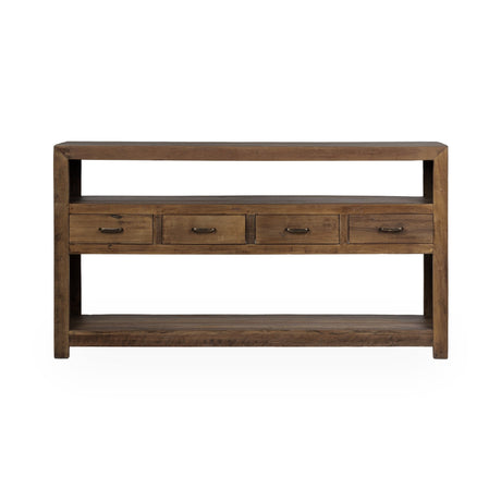 Mattai Natural 66" 4 Drawer Console Table by Classic Home at Eve Furniture
