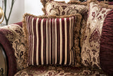 Matteo Burgundy/Brown Sofa & Loveseat by Furniture of America at Eve Furniture