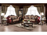 Matteo Burgundy/Brown Sofa & Loveseat by Furniture of America at Eve Furniture