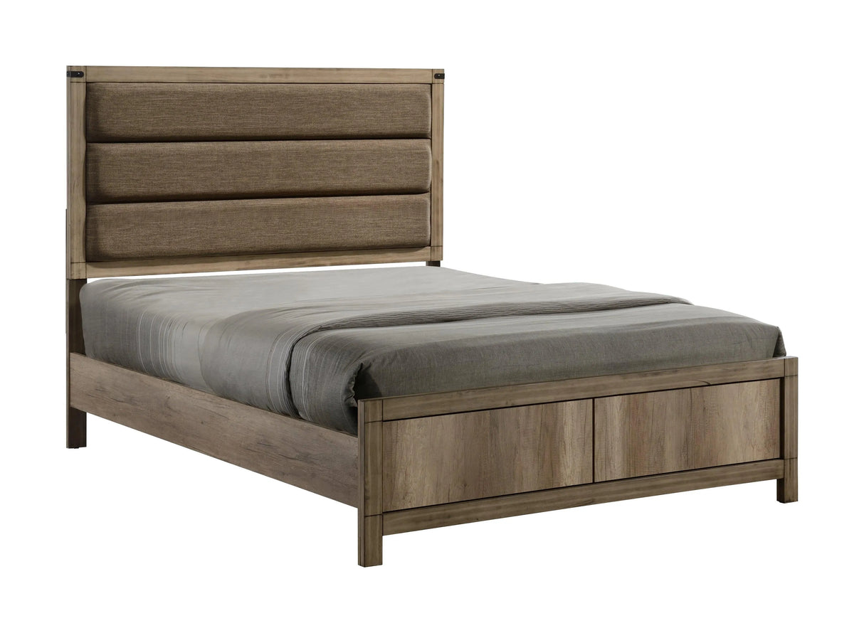 Matteo Melamine Queen Upholstered Panel Bed by Crown Mark at Eve Furniture