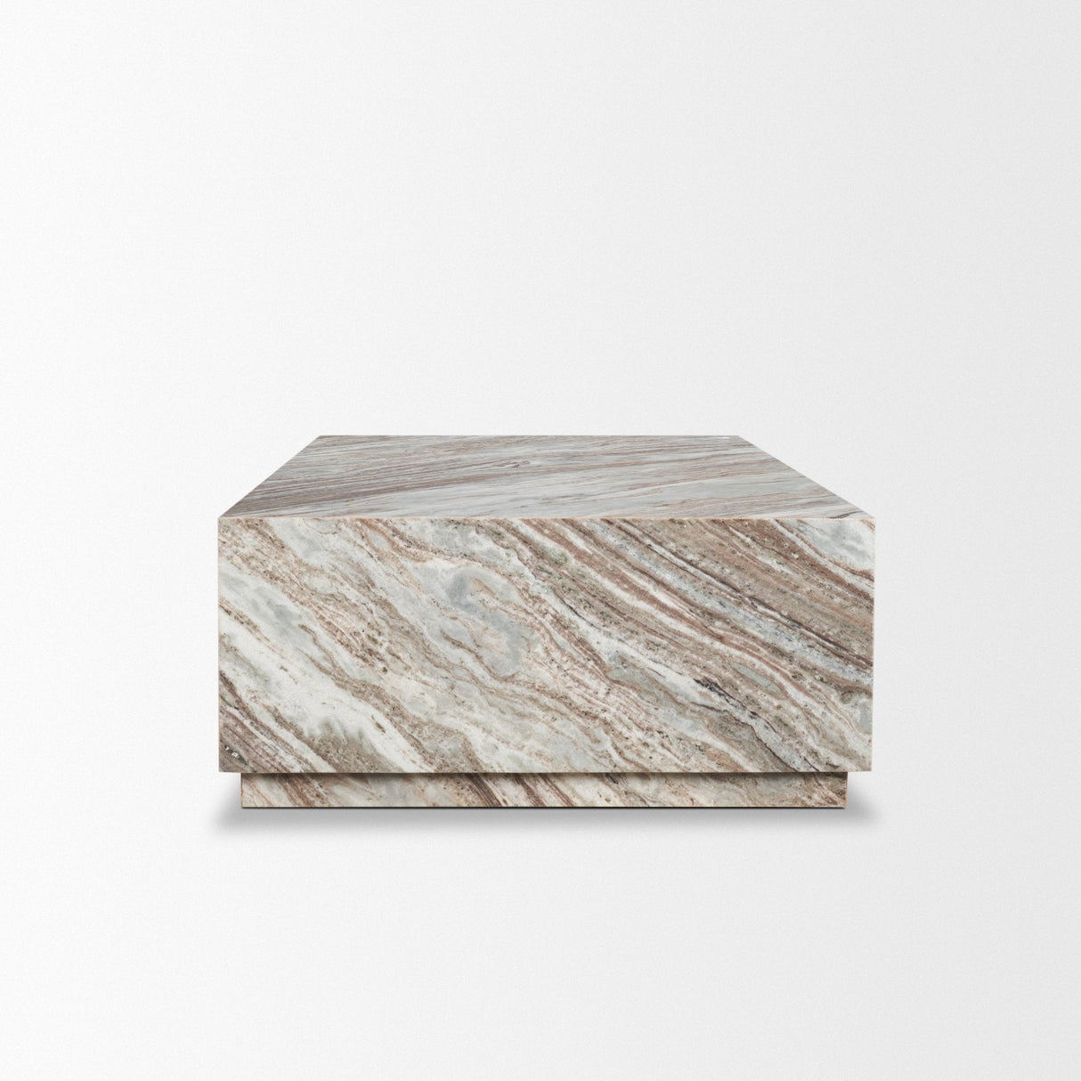 Matteo Solid Pink Marble Rectangular Coffee Table by Mercana at Eve Furniture