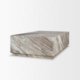 Matteo Solid Pink Marble Rectangular Coffee Table by Mercana at Eve Furniture