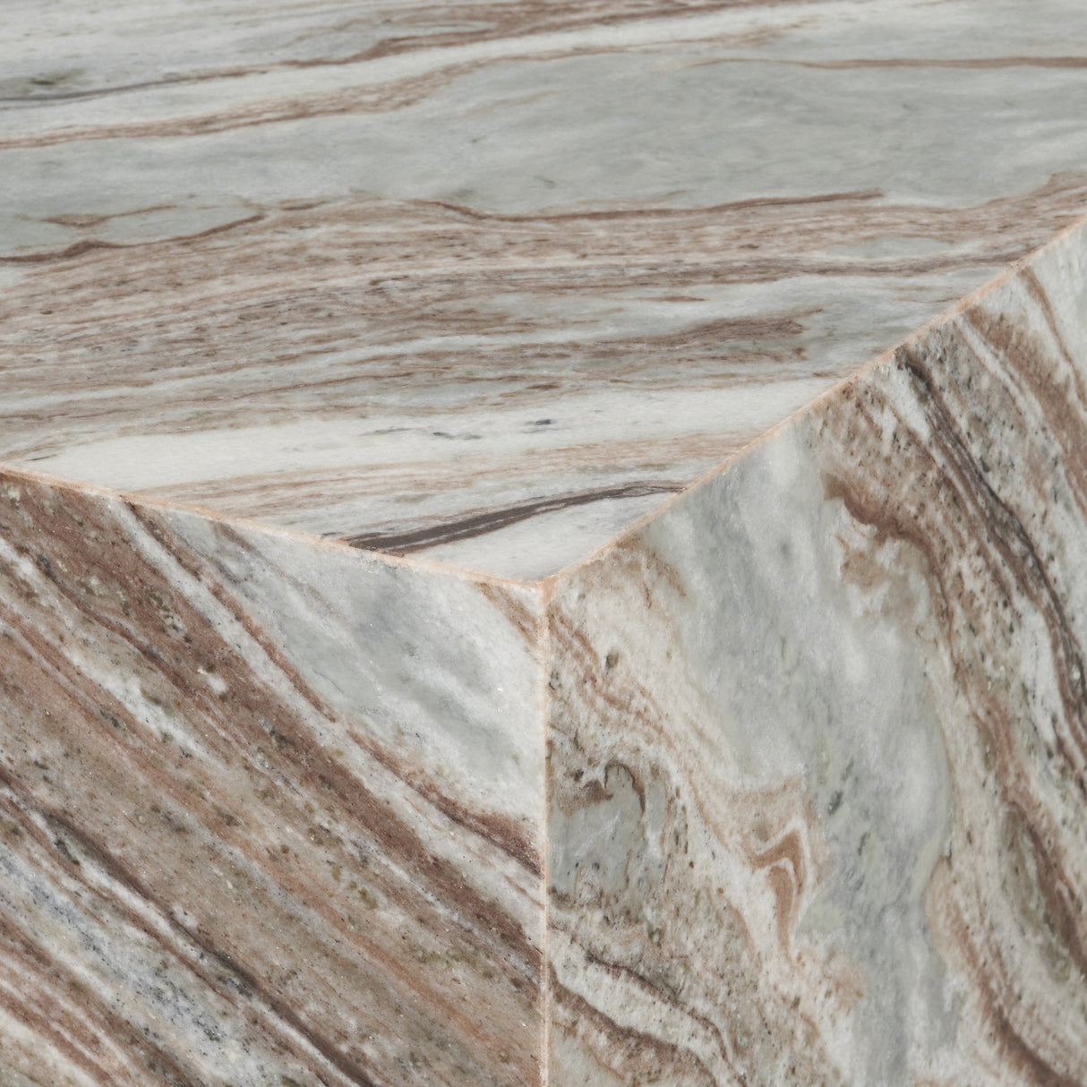 Matteo Solid Pink Marble Rectangular Coffee Table by Mercana at Eve Furniture