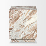 Matteo Solid Pink Marble Square Side Table by Mercana at Eve Furniture