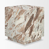 Matteo Solid Pink Marble Square Side Table by Mercana at Eve Furniture