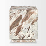 Matteo Solid Pink Marble Square Side Table by Mercana at Eve Furniture