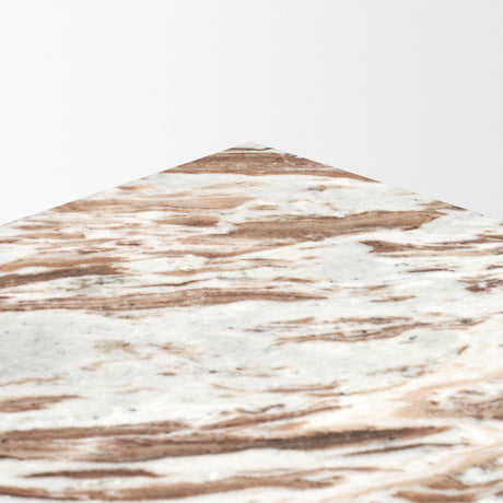 Matteo Solid Pink Marble Square Side Table by Mercana at Eve Furniture