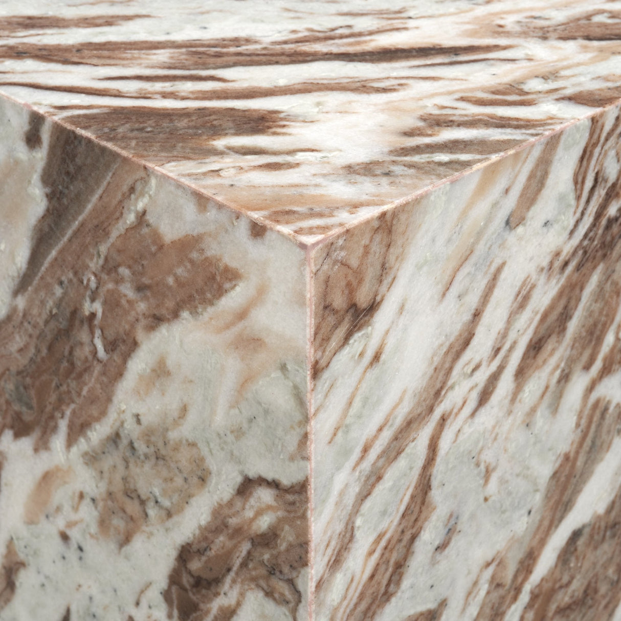 Matteo Solid Pink Marble Square Side Table by Mercana at Eve Furniture