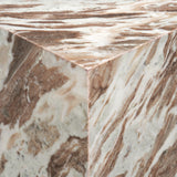Matteo Solid Pink Marble Square Side Table by Mercana at Eve Furniture