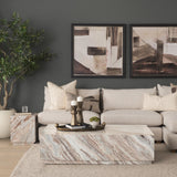 Matteo Solid Pink Marble Square Side Table by Mercana at Eve Furniture