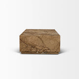 Matteo Solid Rainforest Rust Marble Rectangular Coffee Table by Mercana at Eve Furniture