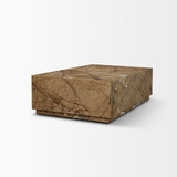 Matteo Solid Rainforest Rust Marble Rectangular Coffee Table by Mercana at Eve Furniture