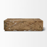 Matteo Solid Rainforest Rust Marble Rectangular Coffee Table by Mercana at Eve Furniture