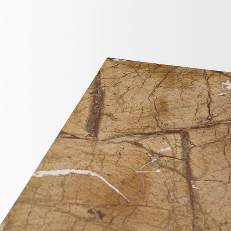 Matteo Solid Rainforest Rust Marble Rectangular Coffee Table by Mercana at Eve Furniture